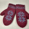 red knit mittens