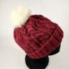 red cabled hat
