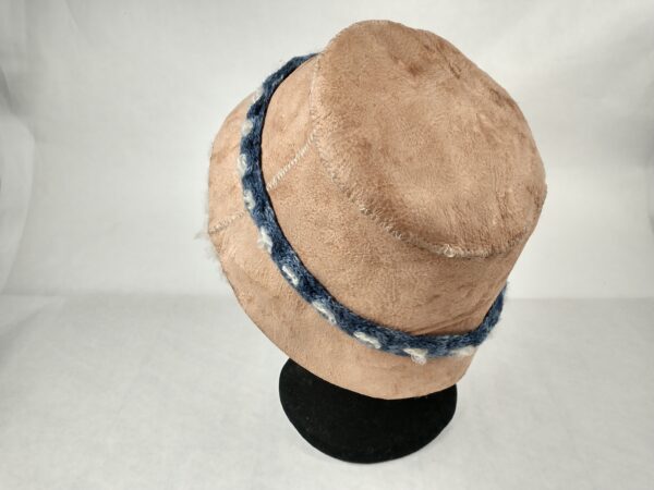 Sheepskin Bucket Hat, Blue Band - Image 4