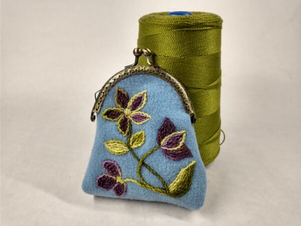 shaded floral coin purse