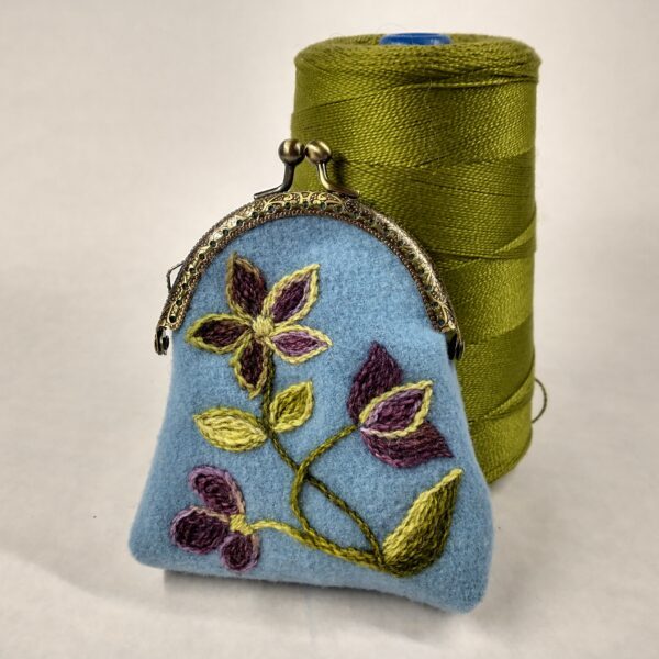shaded floral coin purse