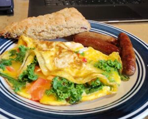 plate with omelet