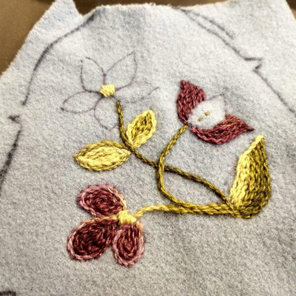embroidery progress