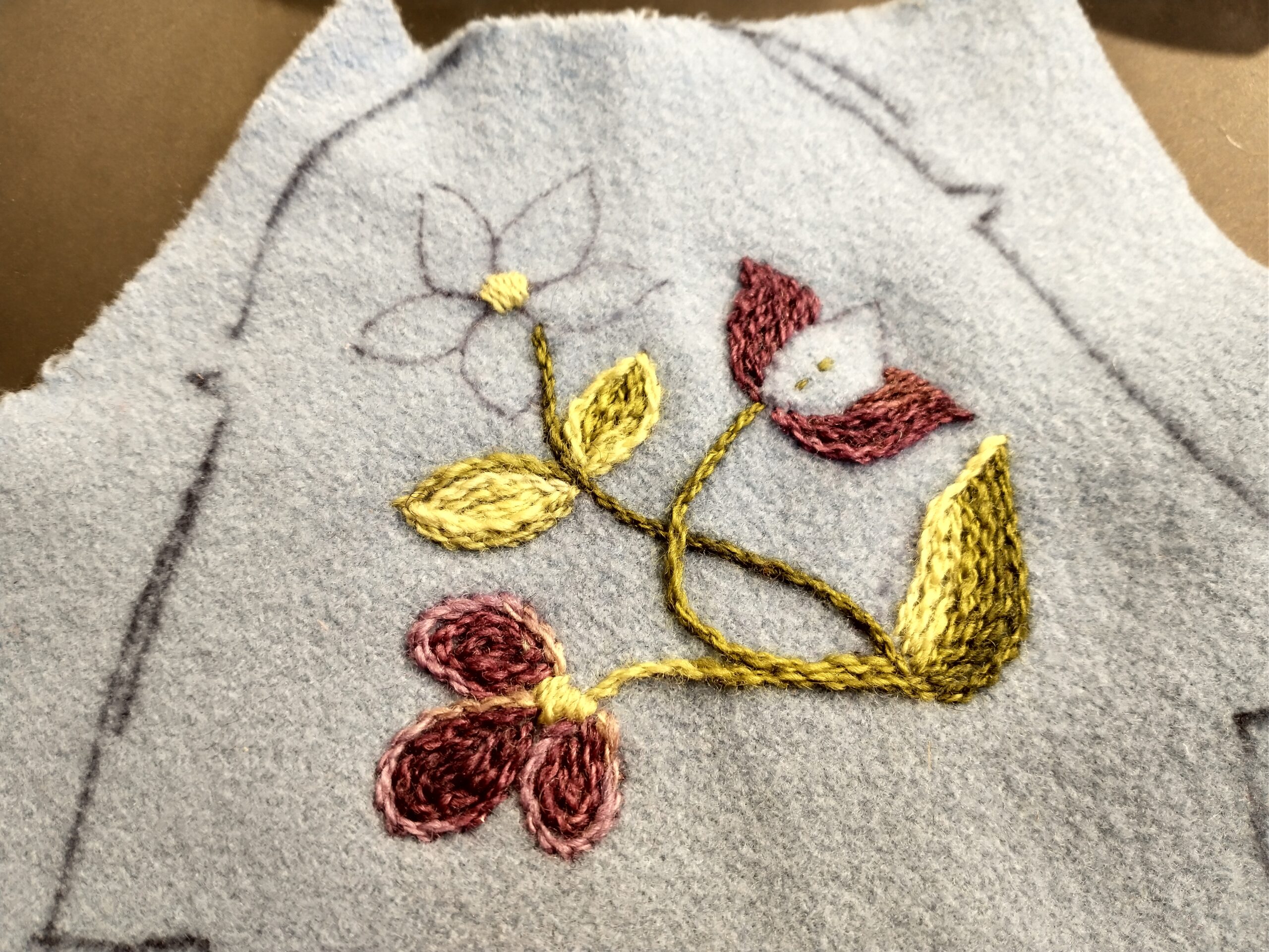 embroidery progress