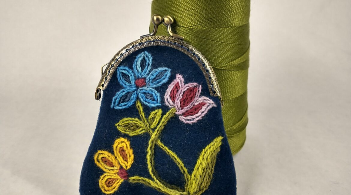 floral coin purse