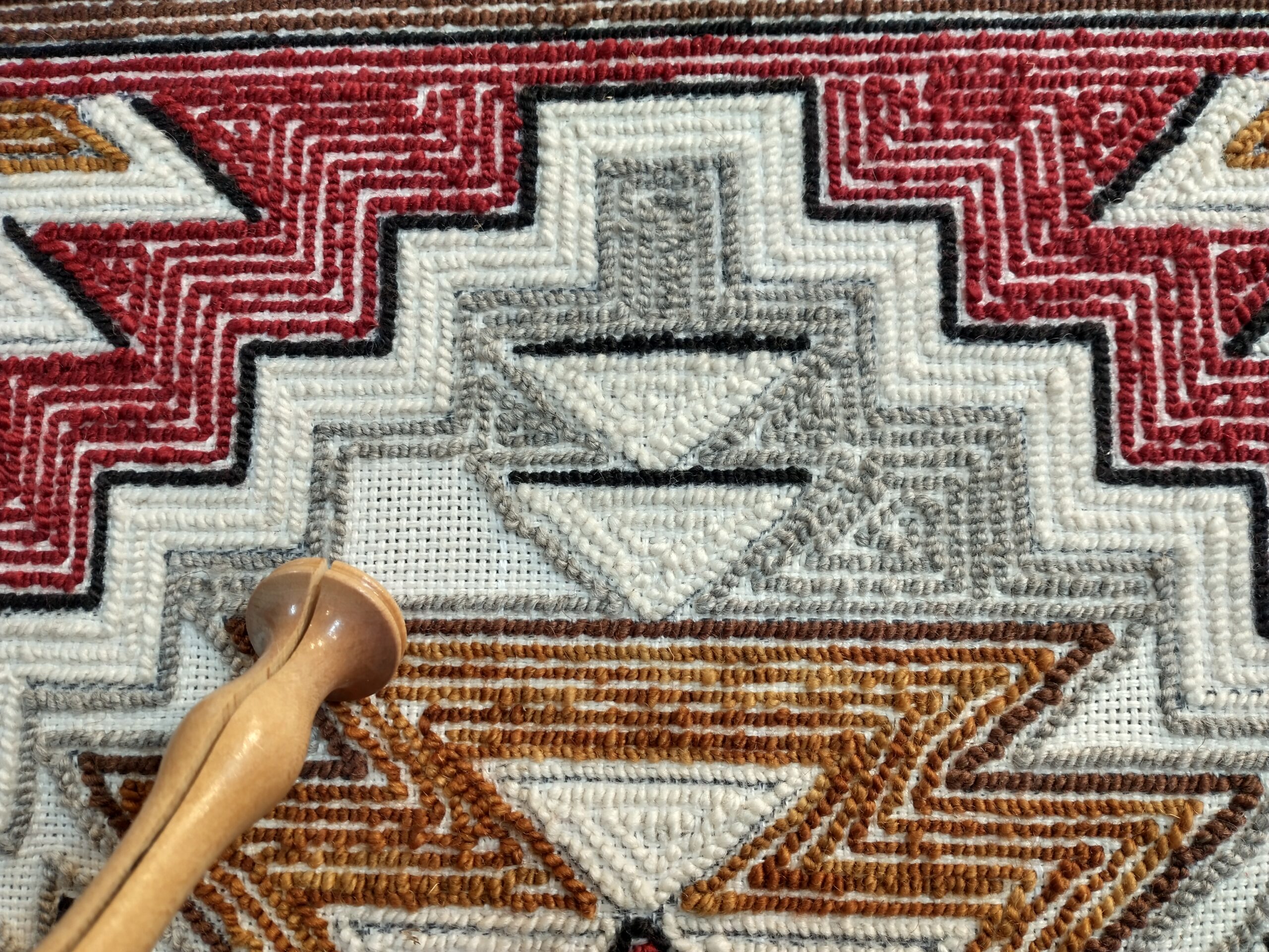 biscornu punch in progress