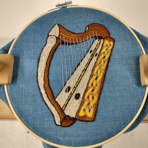 Celtic Harp Embroidery