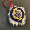 blue embroidered ornament