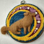 finished felt dog punch