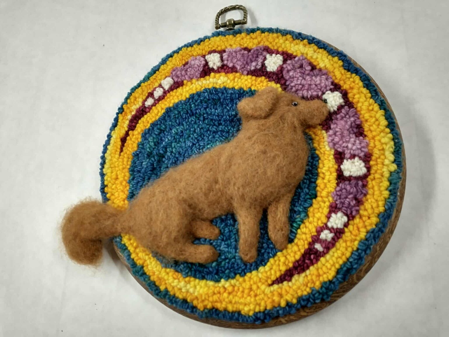 finished felt dog punch