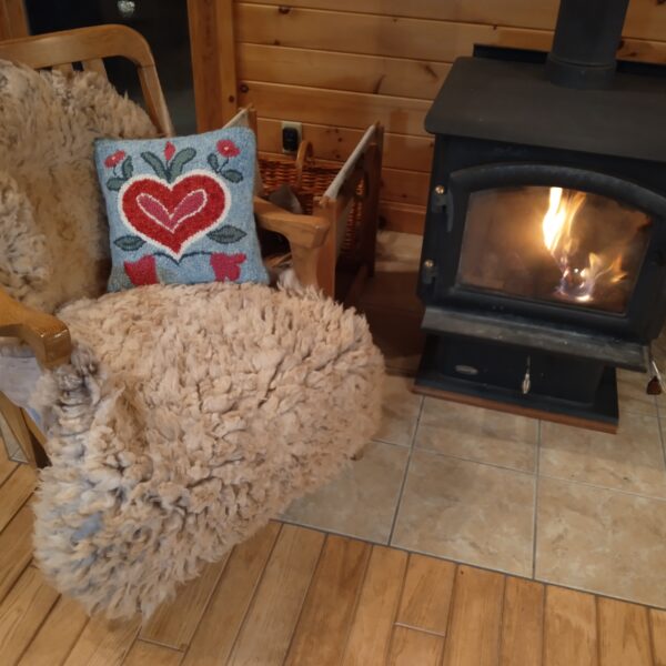 mottled gray base on chair
