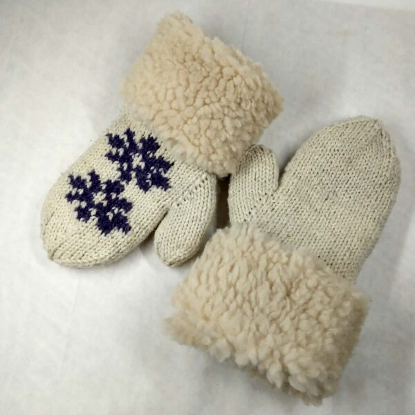 purple mittens front and back