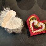 heart embroidery pieces