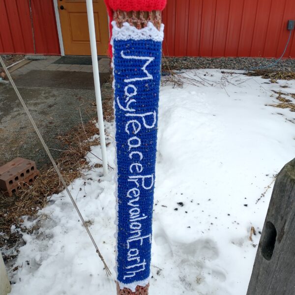 finished peace pole